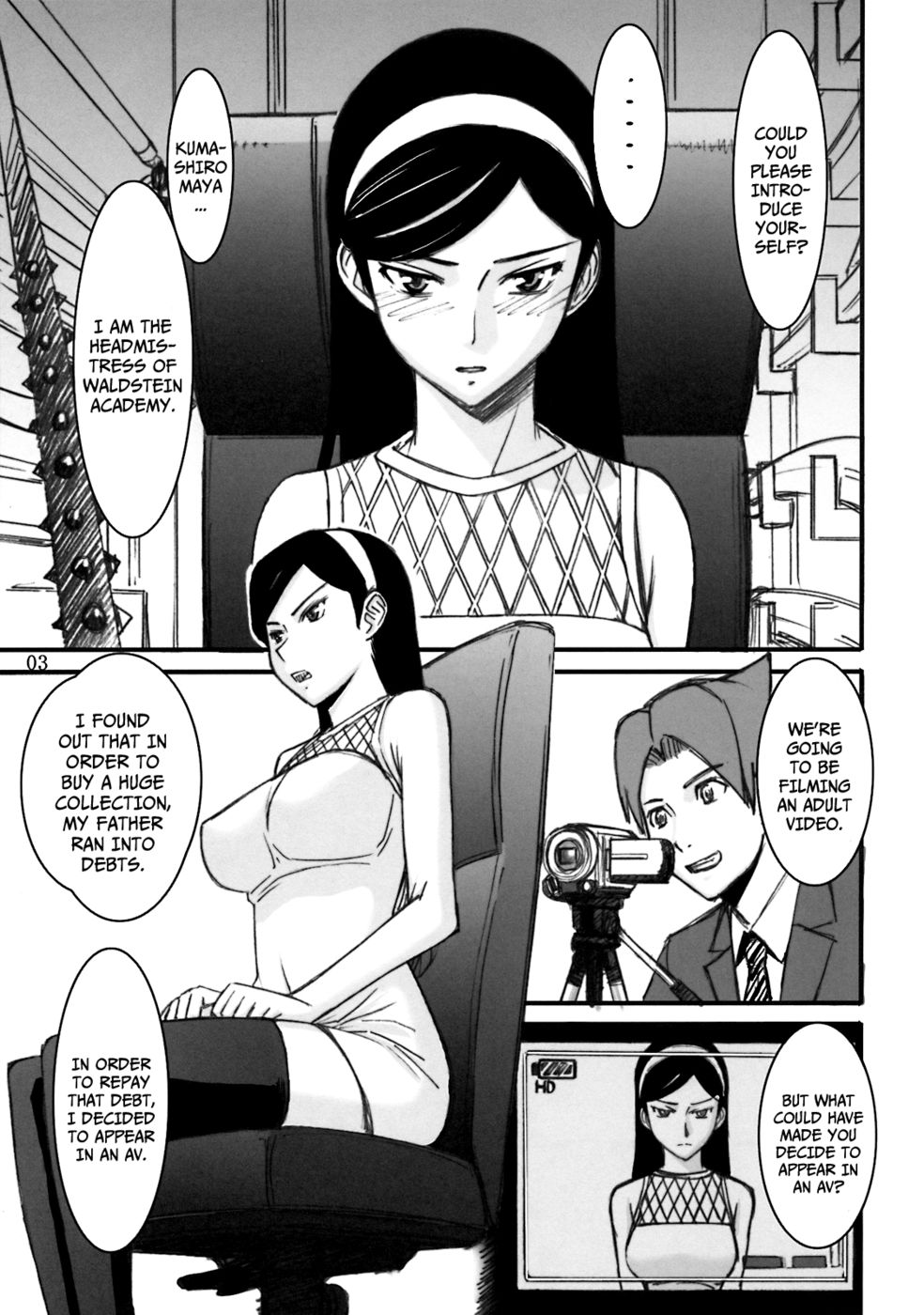 Hentai Manga Comic-Waldstein Academy's Current Headmistress Kumashiro Maya's Shocking Debut !-Read-3